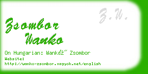 zsombor wanko business card